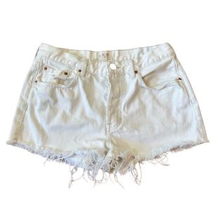 Free People We The Free White‎ Denim Shorts Size 28